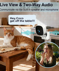 Indoor 2K HD WiFi Security Camera For Home Use With Phone App Two Way Audio Night Vision And 24 7 SD Card Storage Pet Baby Monitor
