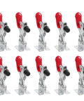 Heavy Duty Quick Toggle Clamps Horizontal Downward Push Metal Hand Tools for DIY Workholding and Woodworking Fixtures, 10 pack