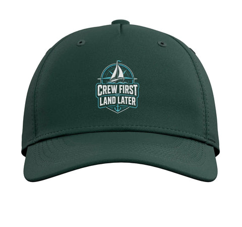 Sailboat Coastal Sailing Adjustable Printed Baseball Hat For Crew Members And Sailing Fans Regatta Day Ready Cruising Weekend Vibe Lightweight Comfort Dark Green Cap with sailboat logo