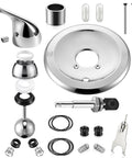 Shower Handle Renovation Kit For Delta RP6046 And 600 Series Valves Single Lever Chrome Trim Repair Replacement Includes Push Button Diverter