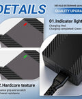 54.6V 1.6A Lithium Battery Charger For 48V 13S E-Bike Systems, black texture, indicator lights, universal plug.