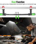 Dope Two In One Magnetic Work Light With 2400 Lumen LED, 4400mAh Rechargeable Battery, Underhood Car Repair, Hooks, Flexible Design