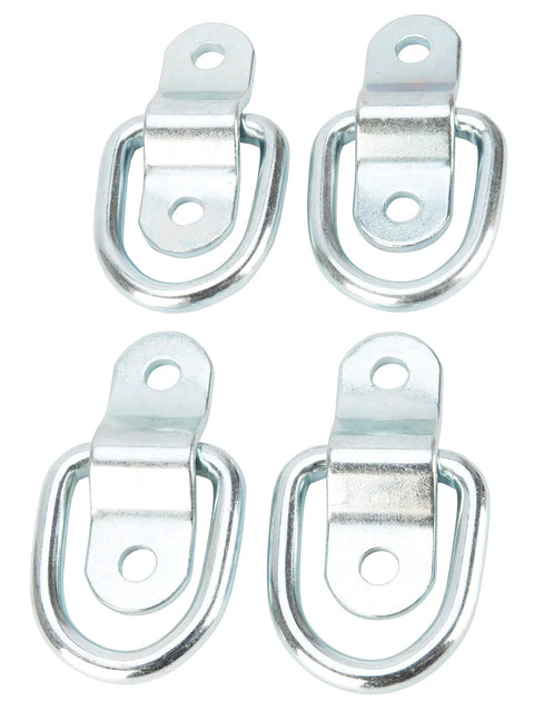 4 Pack Flip Ring Anchors With SecureX System For Cargo Security 400 Lb Load Limit And 1200 Lb Break Strength Zinc Plated