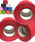 Professional Drumstick Grip Tape Red Three Pack Soft Cotton Gauze for drummers, providing secure grip and preventing slips.