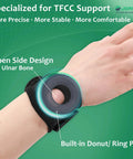 TFCC Tears Wrist Brace With Built-In Ring Pad For Ulnar Side Wrist Pain And DRUJ Instability, fits left or right hand, size S M