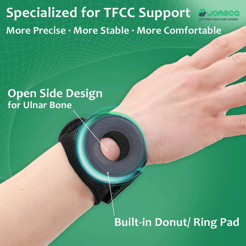 TFCC Tears Wrist Brace With Built-In Ring Pad For Ulnar Side Wrist Pain And DRUJ Instability, fits left or right hand, size S M