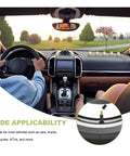 Interior view of a car with wide applicability of 4 Pack Tire Valve Stems 20008 Rubber Snap In Tubeless Airtight Fit display.