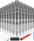 13 Pack Golf Grips With Solvent, 15 Tapes, Vise Clamp And Grip Knife, Plus Regripping Instructions For All Weather Control And High Feedback Golf Club Grips To Boost Your Grip Game And Swing Precision. set with 13 grips, tape, knife, solvent