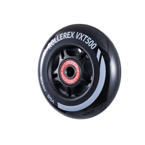 80mm Inline Skate Wheels With Bearings Spacers And Washers Durable Replacement Roller Blade Wheels For Indoor And Outdoor Skating Steel Black