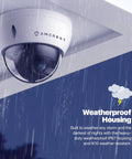 UltraHD 4K Outdoor PoE IP Dome Camera With 112 Degree View, 98ft Night Vision, IP67 Weatherproof, IK10 Vandal Resistant