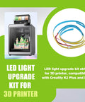 Two Pack LED Light Strip Kit For K2 Plus 3D Printer, 480 LED COB, self-adhesive, 6000K cool white, shown near Creality K2 Plus