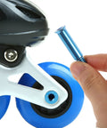 Blue Alloy Inline Skating Screws 8 Piece Set Skates Screw Repair Kit Durable Metal Hardware For Roller Inline Hockey Gear Wear Resistant Replacement Parts For Gliding Precision Engineered Skate Tools Staying Solid Through Hardcore Sessions, blue screw installed on inline skate