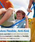 SPECILITE garden hose, blue 50 ft x 5/8 in, flexible rubber for outdoor use