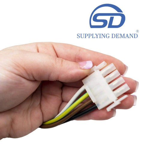 Hand holding connector compatible with Refrigerator Ice Maker Assembly Replacement Fits W10793298 W10377152 W10469286