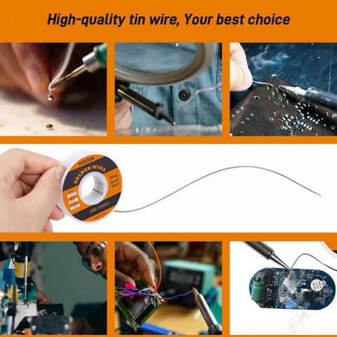 Sn63 Pb37 Tin Lead Rosin Core Solder Wire For Electrical Soldering, Flux Content 1.8 Percent, Diameter 1.0mm, 50g Spool shown