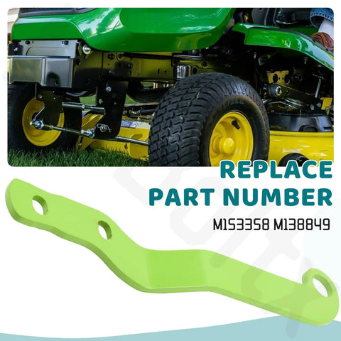 Deck Towing Arm Rear Lift Linkage Bracket Replacement Part For Lawn And Garden Tractors LX255 LX266 LX277 LX279 LX280 LX288 LX289 GT225 GT235 GT235E GT245 GX255 M153358 M138849 Beefed Up Heavy Duty Construction For Secure Deck Attachment, green steel bracket