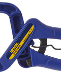 Quick-Grip Handi-Clamp One And A Half Inch One-Handed Clamp For Heavy Construction Real-Deal Pro-Grade Tool, yellow and blue handle