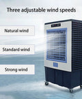 Beat The Heat Portable Swamp Cooler With Deep Water Tank offering three adjustable wind speeds for effective cooling.