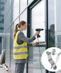 Heavy Duty Spring Clamps Kit For Basement Window Well Covers Including Bolts Nuts Washers Wrench Stainless Steel Build Rust Resistant Heavy Duty Outdoor Weatherproof Solution for Your Home, stainless steel clamp being drilled to window frame