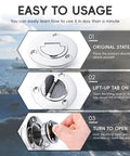 BocBoz 1-1/2 in stainless steel marine deck filler with keyless cap, 316 SS, mirror-polished angled neck, fits 1.5 in hose