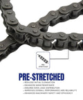 Close-up of 40H Heavy Duty Roller Chain With One Connecting Link, 10 Feet, 0.5 Inch Pitch, Tensile Strength 4000 Lb, pre-stretched