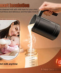 4 In 1 Milk Frother And Steamer For Home Baristas With Hot And Cold Froth Milk Warming And Chocolate Milk Maker pouring milk