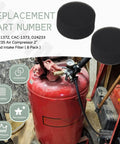 8 Pack 2 Inch Round Air Compressor Intake Filter Replacement Set CAC1372 CAC1373 D24233 D24235 40 PPI Sponge Filter