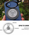 Fidget Grip For MagSafe iPhone Through 17 Series With 360 Degree Kickstand And ASMR Clicks, showing planetary gears on phone back