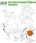Diagram of MCOR Throttle Potentiometer Replacement for Club Car Precedent with labeled components