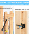 No Sag Gate Kit With Self Closing Hinges And Corner Brackets For Outdoor Garden Backyard Wooden Fence Deck Porch Gate Hardware