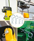 Heavy Duty Hitch Pins And Clips Kit With R Clips, Cotter Pins, PTO Pins for Tractor, Trailer, Lawn Mower installation