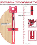 No Sweat 4 In 1 Router Jig And Precision Edge Guide For Woodworking Dead On Accurate Circle Cutting Milling Bracket, red, adjustable scale