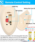 Remote settings guide for Replacement Ceiling Fan Remote For Harbor Breeze Allen Roth, 303.9MHz, with labeled parts.