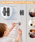 Childproof security lock on door, Compact 90 180 Degree Sliding Door Latch, Heavy Duty Flip Bar Lock, ideal for homes with children.