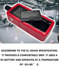 No Fuss Tpms Reset Tool For Universal Vehicle Tire Pressure Sensor Activation And OBD2 Programming Knock Out Warning Lights Fast Heavy Duty Design, close-up view with battery compartment.