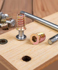 Rugged Wood Threaded Insert Nuts M6x15mm Hex Socket Drive 304 Stainless Steel Set Of 12 For Cabinets Desks Tables Chairs