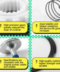 Pro Grade Washer Clutch Kit Upgrade with Beefed Up Slider Gear for Top Load Washers. Includes precise gears and high-quality materials.