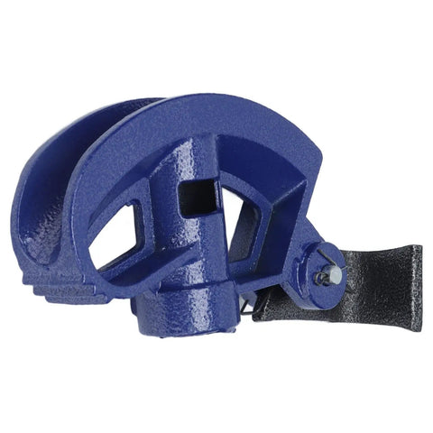 Heavy Duty Manual Steel Pipe Bender, Carbon Steel Construction For Accurate 90 To 180 degree Bends, Portable Hand Tool shown from side angle.