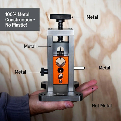 Wire Stripping Machine For Drill Power DIY Easy To Use Adjustable Wire Guide And Romex Slot in hand showing metal construction