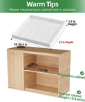 Super Slick Slide Out Cabinet Organizer Baskets For Kitchen Pantry And Under Sink Storage Extra Deep Twenty One Inch Expandable Four Pack dimensions with tips.