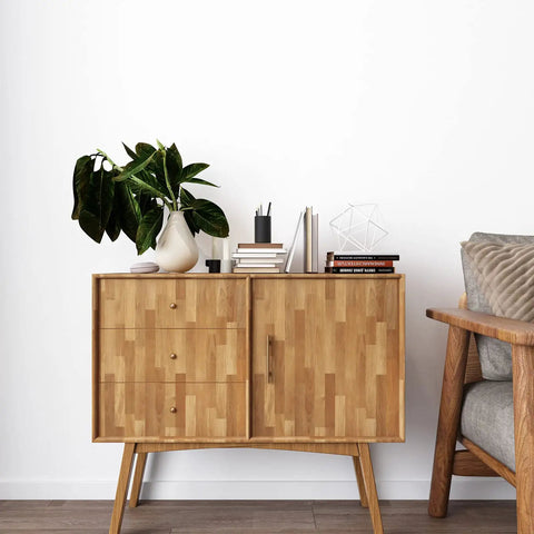 Sideboard with Butcher Block Contact Paper Waterproof Vinyl Wrap for Countertops and Cabinets 32 by 118 Inches Dope Wood Grain