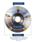 Top view of Beefed Up Front Wheel Hub Bearing Assembly 5 Lug ABS Fit GM Cars Including Buick LaCrosse LeSabre Century Park Avenue