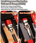 3 In 1 Hydraulic Brake Tool for Bikes showing olive insert pressing and barb pressing functions