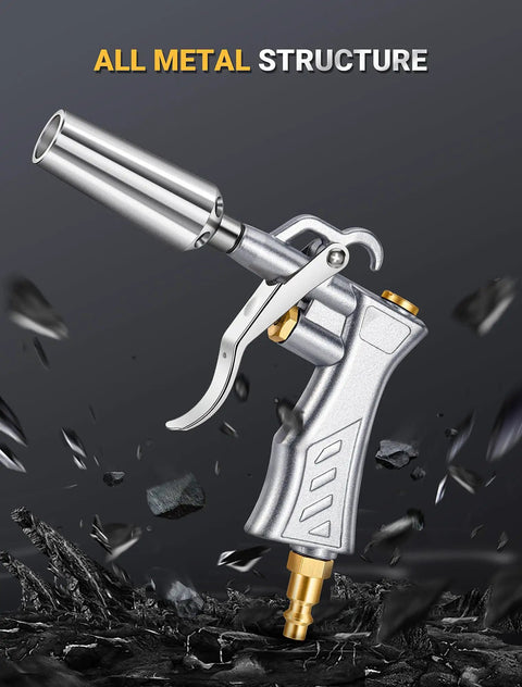Pro Grade Heavy Duty High Volume Air Blow Gun With Powerful Venturi Nozzle, brass adjustable nozzle, all-metal structure, dust removal tool