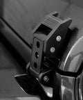 Black finish Beefed Up Aluminum Hood Lock Latch Kit for Jeep Wrangler JK JKU JL JLU Gladiator JT Vehicles, close-up view
