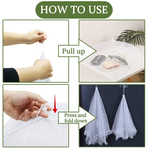 Steps to use 7 Pack Outdoor Mesh Food Covers Set With One Extra Large 40 By 24 Inch And Six Standard 17 Inch Covers