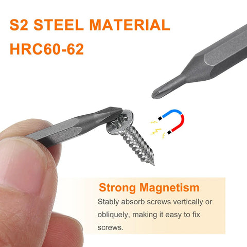 PH000 Phillips Screwdriver Bits Set 10 Pack Pro Grade Magnetic Cross Head 5 32 Inch Hex Shank 28mm Length S2 Steel Driver Bits