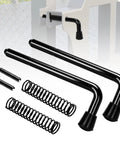 Heavy Duty 819T Trailer Gate Spring Pin Latch Kit Black Two Pack with durable steel pins and springs for secure hauling.