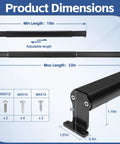 2-in-1 RV Screen Door Closer With Integrated Handle And Adjustable Tension Bar For Camper, Trailer Or Motorhome dimensions