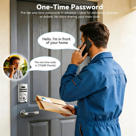 Slick Keyless Entry Deadbolt Smart Lock Delivering 100 Guest Codes And Backup Keys For Front Door Straightforward Install Tight Security Shield Weather Proof Touchscreen Interface